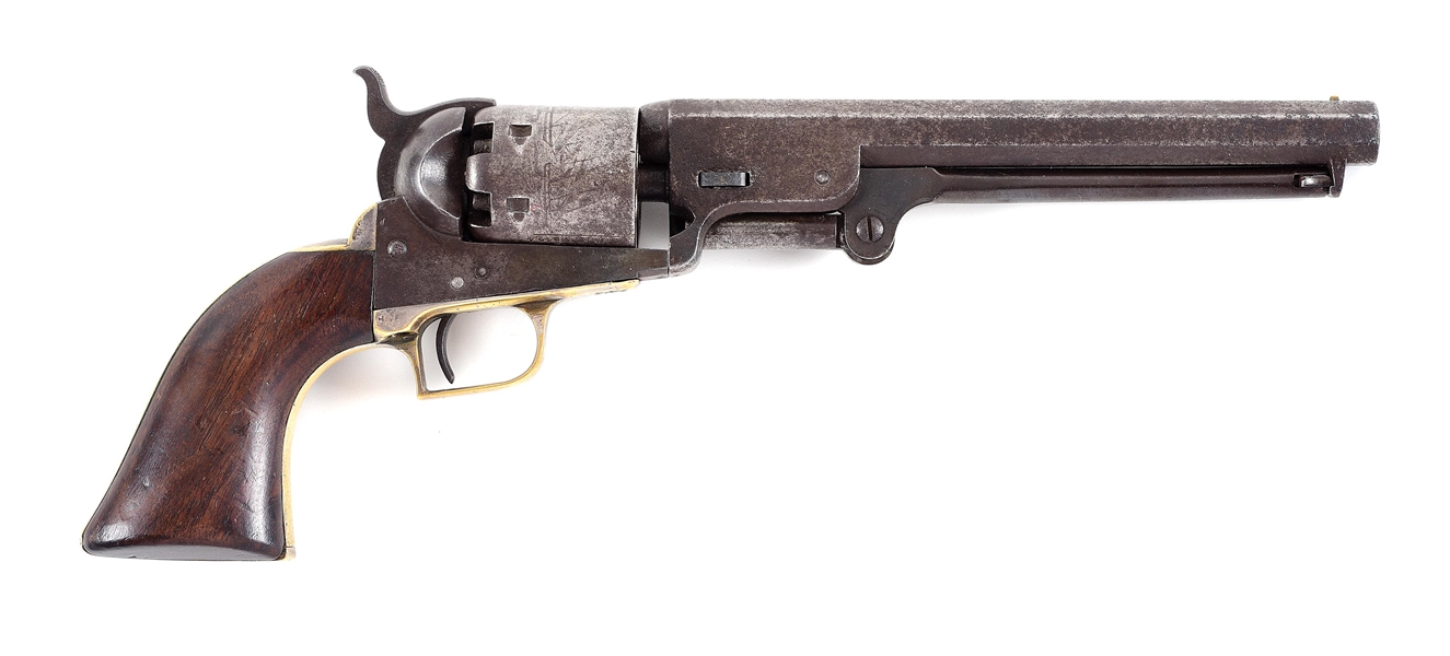 (A) DESIRABLE FIRST YEAR OF PRODUCTION SQUAREBACK COLT 1851 NAVY PERCUSSION REVOLVER.