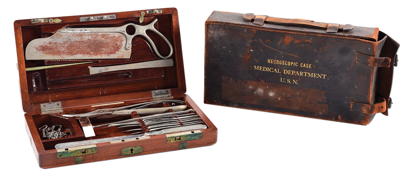 USN MEDICAL DEPARTMENT CASED NECROSCOPIC SET.