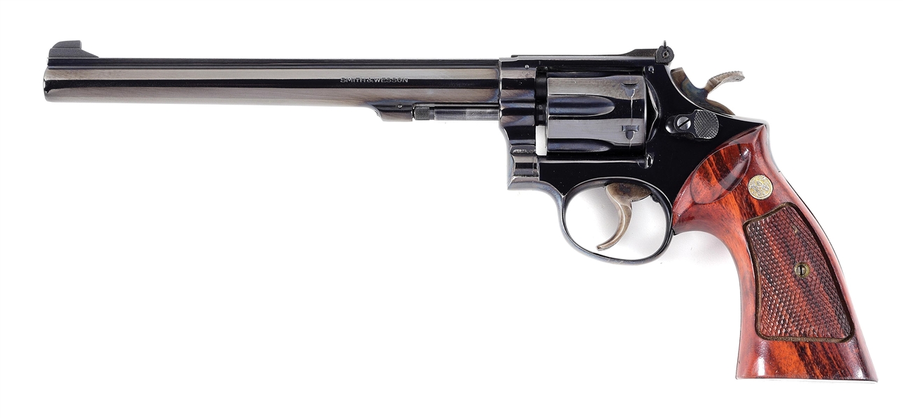(C) SMITH & WESSON MODEL 17-3 K22 MASTERPIECE DOUBLE ACTION REVOLVER.
