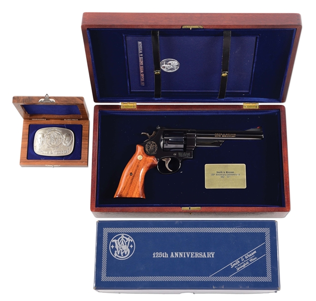 (M) SMITH & WESSON 25-3 125TH ANNIVERSARY DOUBLE ACTION REVOLVER WITH ACCESSORIES