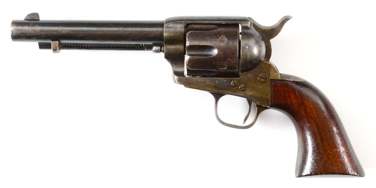 (A) COLT SINGLE ACTION ARMY REVOLVER IN ARTILLERY CONFIGURATION.