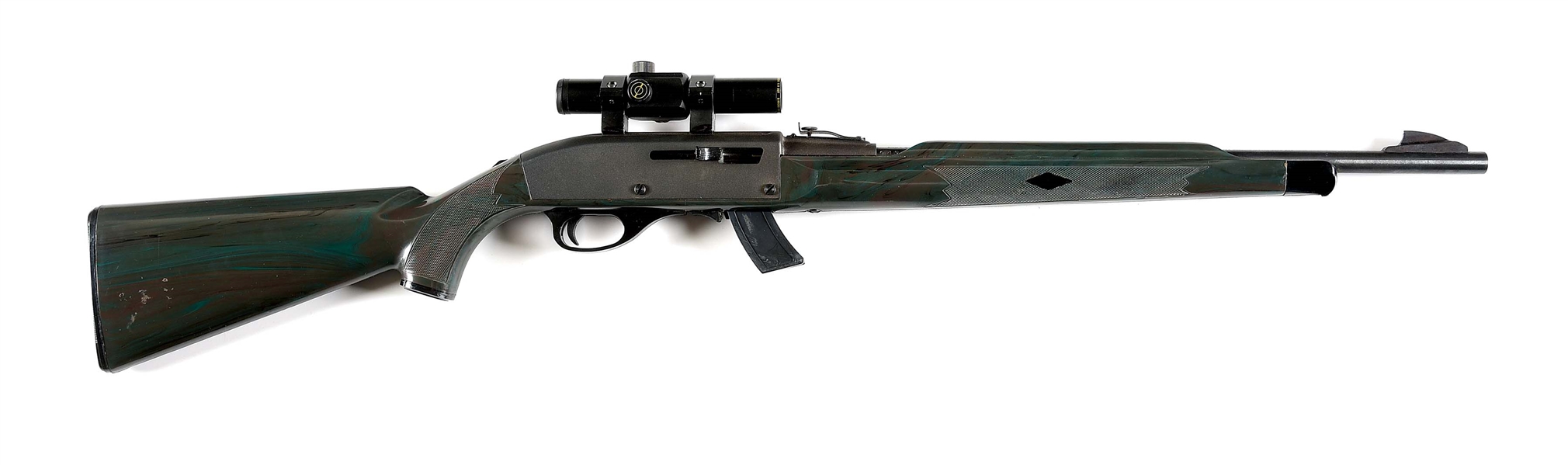 (C) REMINGTON NYLON 77 SEMI-AUTOMATIC RIFLE IN SENECA GREEN.