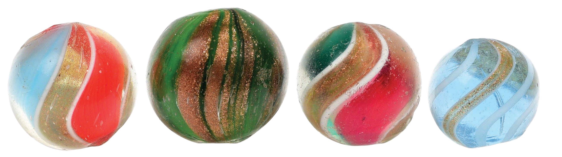 LOT OF 4: LUTZ MARBLES.