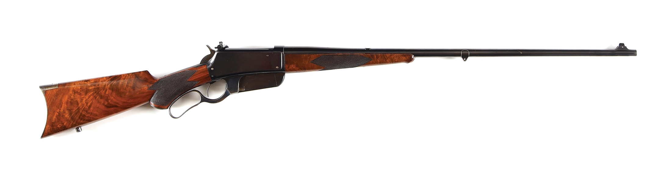 (A) STUNNING DELUXE FLATSIDE WINCHESTER MODEL 1895 LEVER ACTION RIFLE.