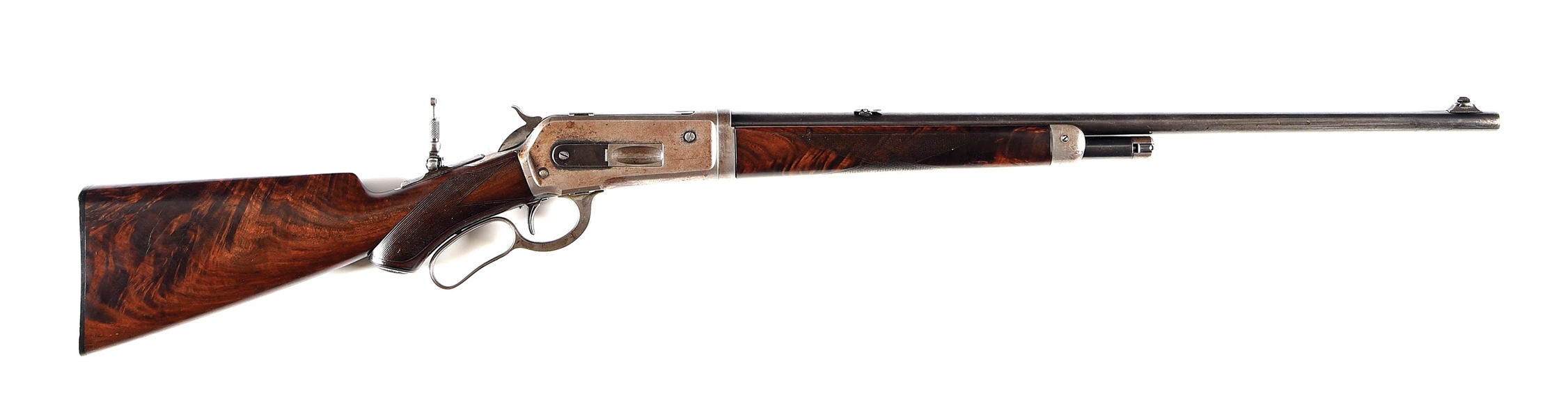 (A) WINCHESTER DELUXE MODEL 1886 .33 WCF LEVER ACTION RIFLE.