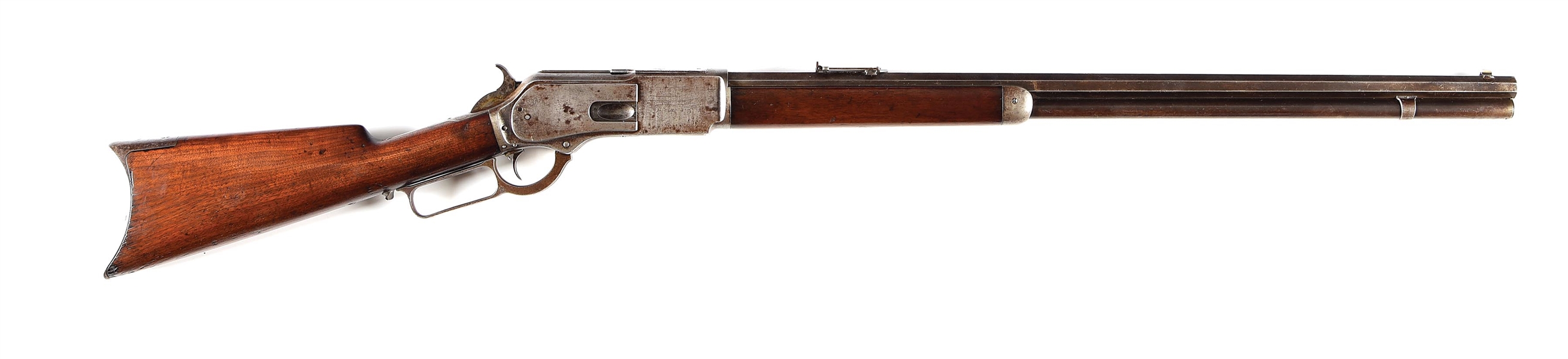 (A) WINCHESTER 1876 LEVER ACTION RIFLE IN .40-60. 
