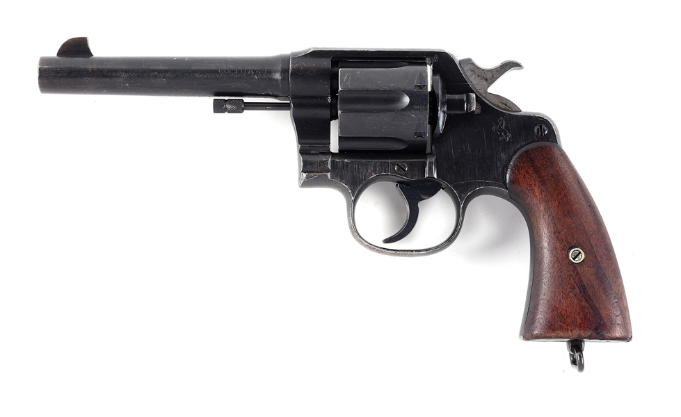 (C) COLT MODEL 1917 ARMY .45 ACP DOUBLE ACTION REVOLVER.