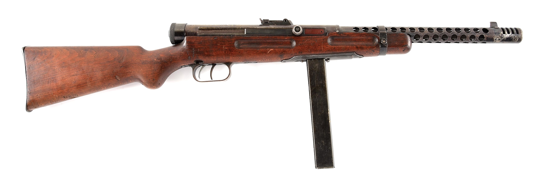 (N) ITALIAN WORLD WAR II BERETTA MODEL 38A MACHINE GUN WITH ORIGINAL AMNESTY & STATE REGISTRATION PAPERWORK (CURIO & RELIC).
