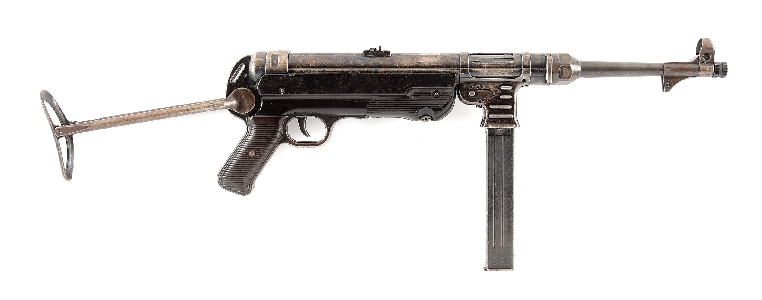 (N) GERMAN WORLD WAR II ERMA MP40 MACHINE GUN WITH ORIGINAL AMNESTY & STATE REGISTRATION PAPERWORK (CURIO & RELIC).