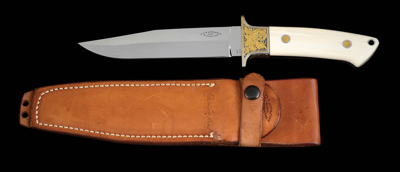 BOB LOVELESS MAMMOTH GRIPPED FIGHTER ENGRAVED BY JON ROBYN.