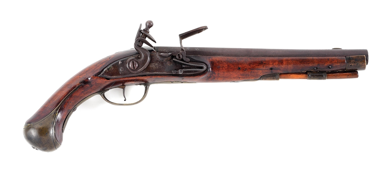 (A) RARE DOCUMENTED AMERICAN COMMITTEE OF SAFETY ATTRIBUTED REVOLUTIONARY WAR FLINTLOCK PISTOL, EX. JOE KINDIG, SAMUEL SMITH COLLECTIONS.