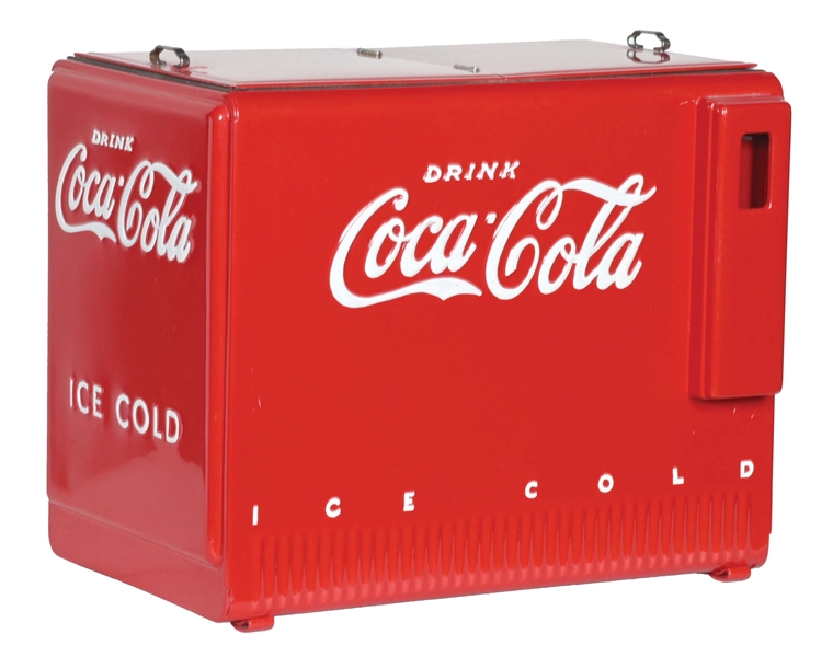 1939 WESTINGHOUSE COCA-COLA SALESMAN SAMPLE COOLER.