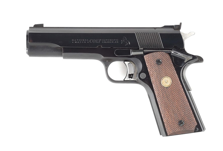 (C) COLT GOLD CUP NATIONAL MATCH SEMI-AUTMATIC PISTOL WITH BOX.