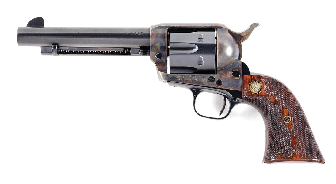 (C) ABSOLUTELY STUNNING PRE-WAR COLT SINGLE ACTION ARMY REVOLVER WITH FACTORY LETTER (1922).