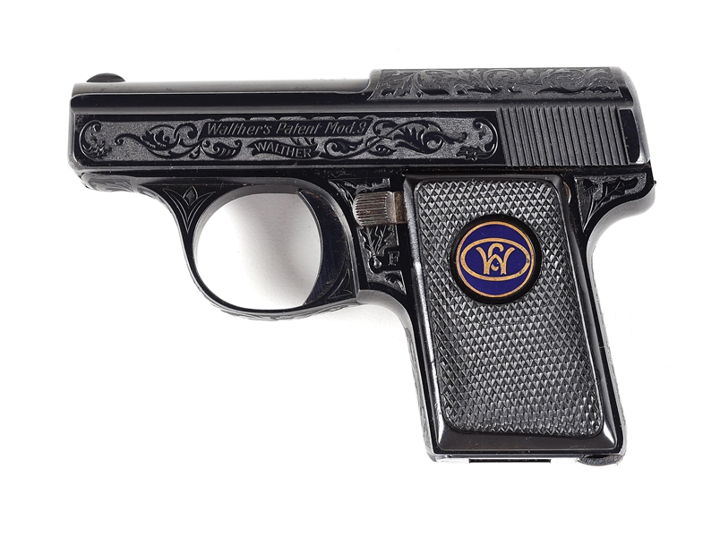 (C) FACTORY ENGRAVED WALTHER MODEL 9 SEMI-AUTOMATIC PISTOL