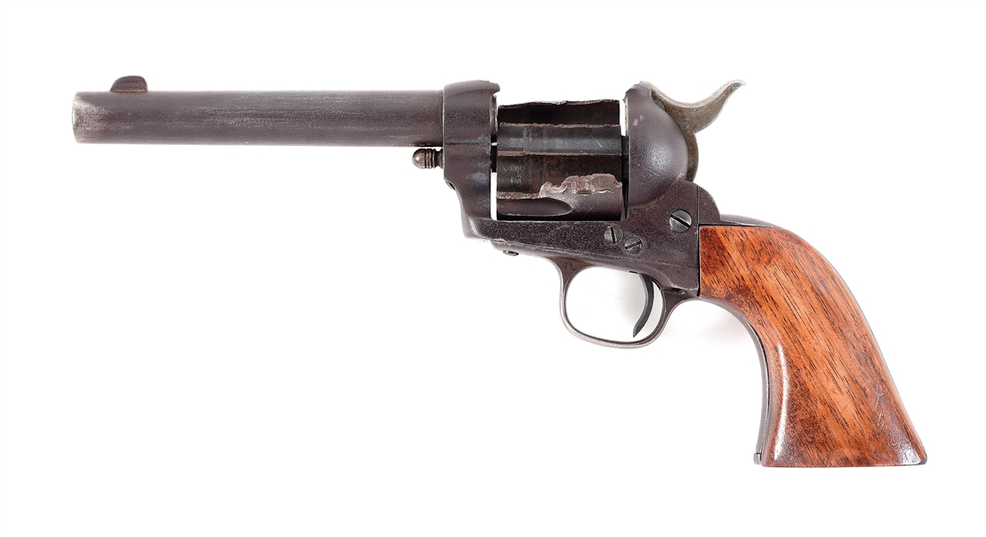 (A) RARE AND INTERESTING "BLOWN UP" LEWIS DRAPER SUB-INSPECTED COLT ARTILLERY MODEL SINGLE ACTION ARMY REVOLVER.
