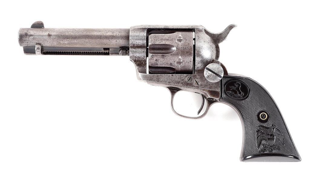 (A) COLT SINGLE ACTION ARMY REVOLVER WITH BRIDGEPORT RIG.