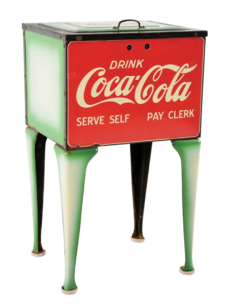 ONLY KNOWN PORCELAIN COCA-COLA COOLER.