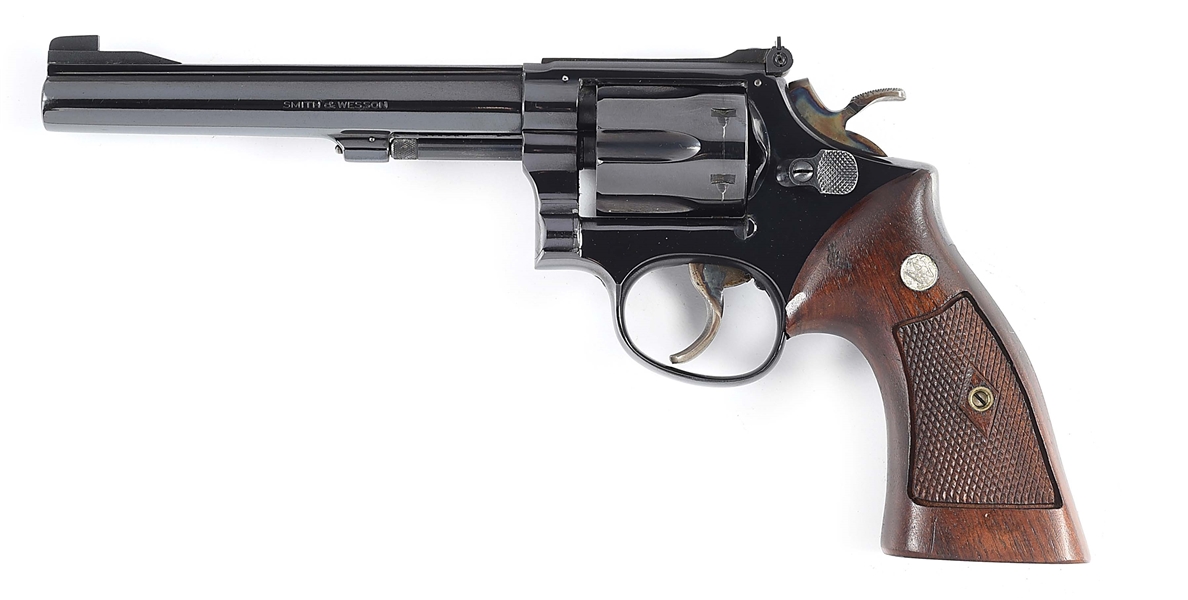 (C) SMITH & WESSON MODEL 17 K-22 MASTERPIECE DOUBLE ACTION REVOLVER WITH BOX.