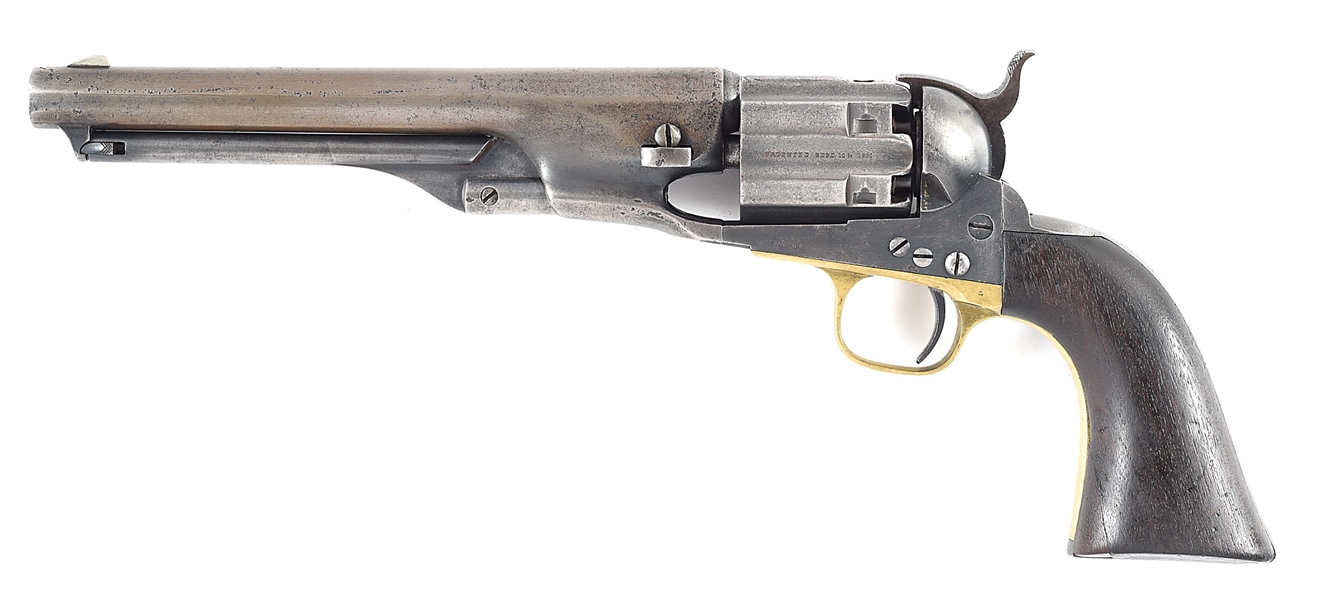 (A) COLORADO MARKED COLT 1860 FLUTED ARMY PERCUSSION REVOLVER.