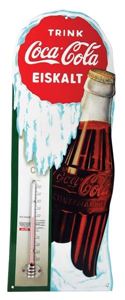 GERMAN COCA-COLA PORCELAIN THERMOMETER.