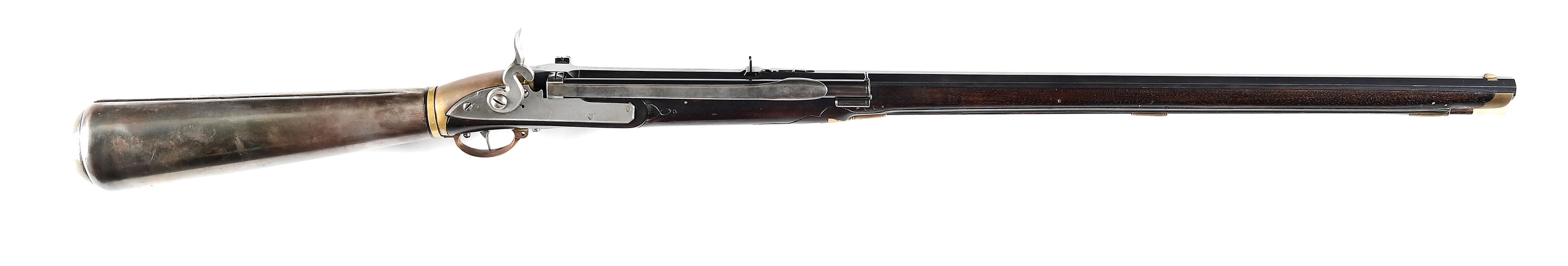 MODERN COPY OF A GIRANDONI AIR RIFLE WITH SHOOTERS KIT MADE BY ERNIE COWAN.