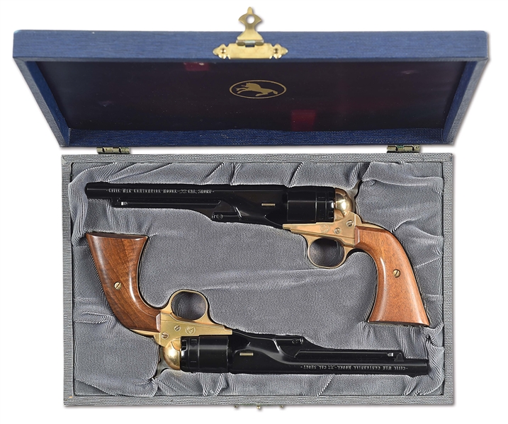 (C) CASED PAIR OF COLT CIVIL WAR CENTENNIAL PISTOLS PRESENTED TO DR. WATSON BY OTHER NOTED COLLECTORS.
