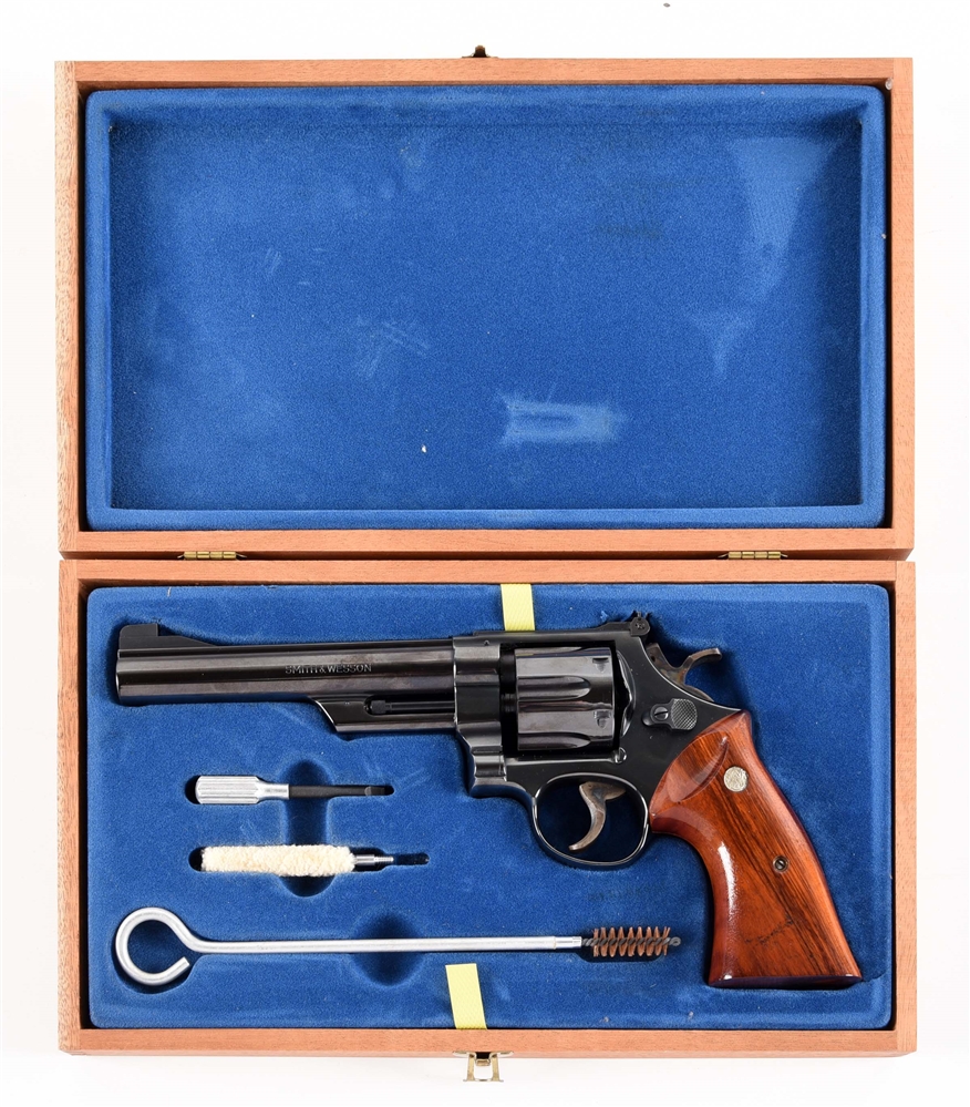 (M) CASED SMITH & WESSON MODEL 25-2 DOUBLE ACTION REVOLVER.