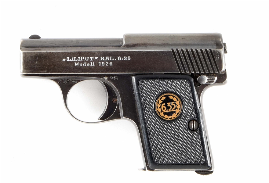 (C) AUGUST MENZ LILIPUT MODELL 1926 SEMI AUTOMATIC PISTOL.