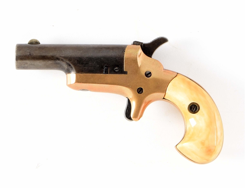 (C) THIRD MODEL COLT THUER DERRINGER WITH IVORY GRIPS.