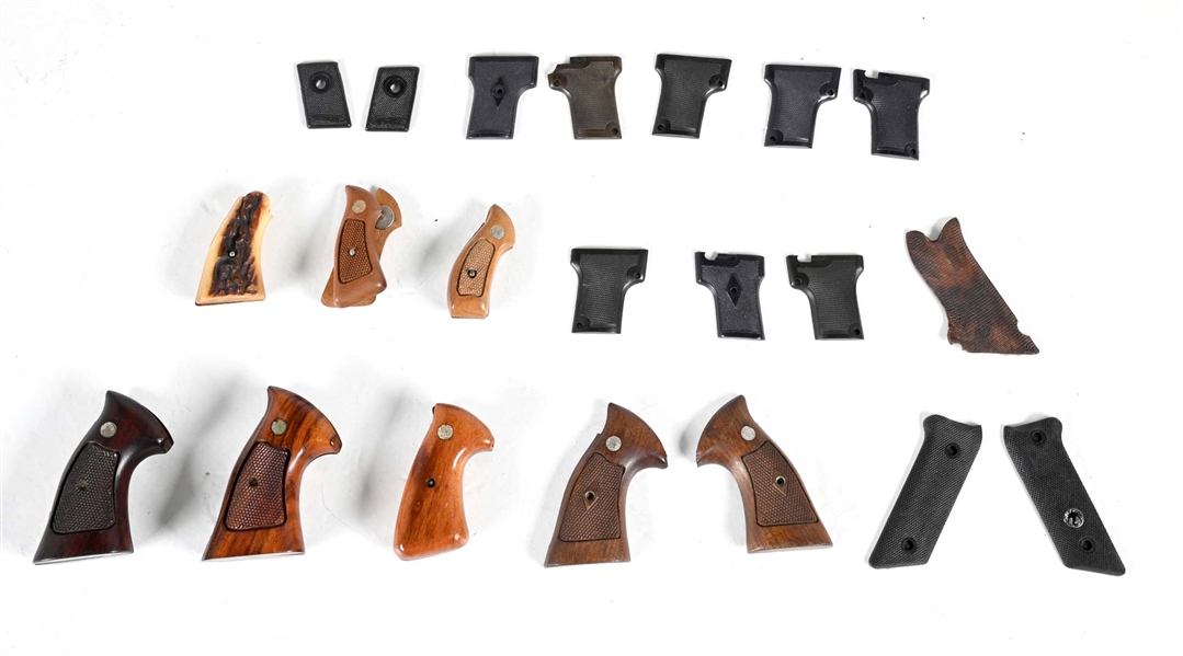 LOT OF SMITH & WESSON AND OTHER HANDGUN GRIPS.