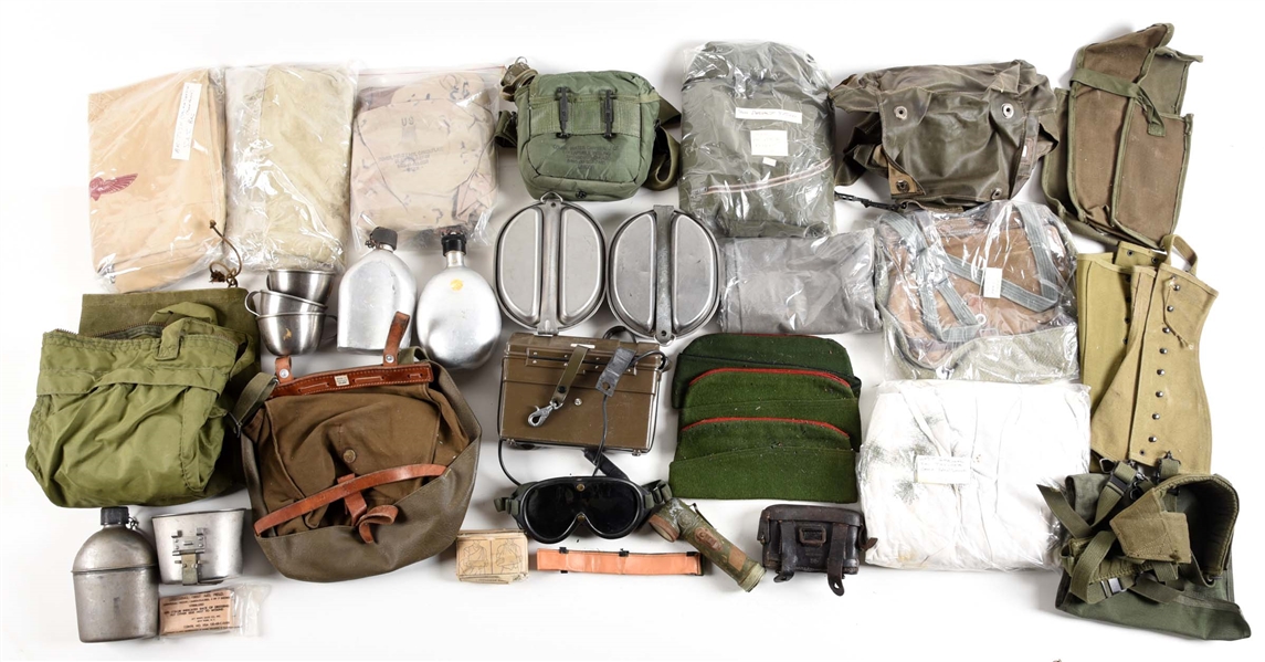 LARGE LOT OF COLD WAR FIELD GEAR INCLUDING EQUIPMENT CAPTURED FROM IRAQ.
