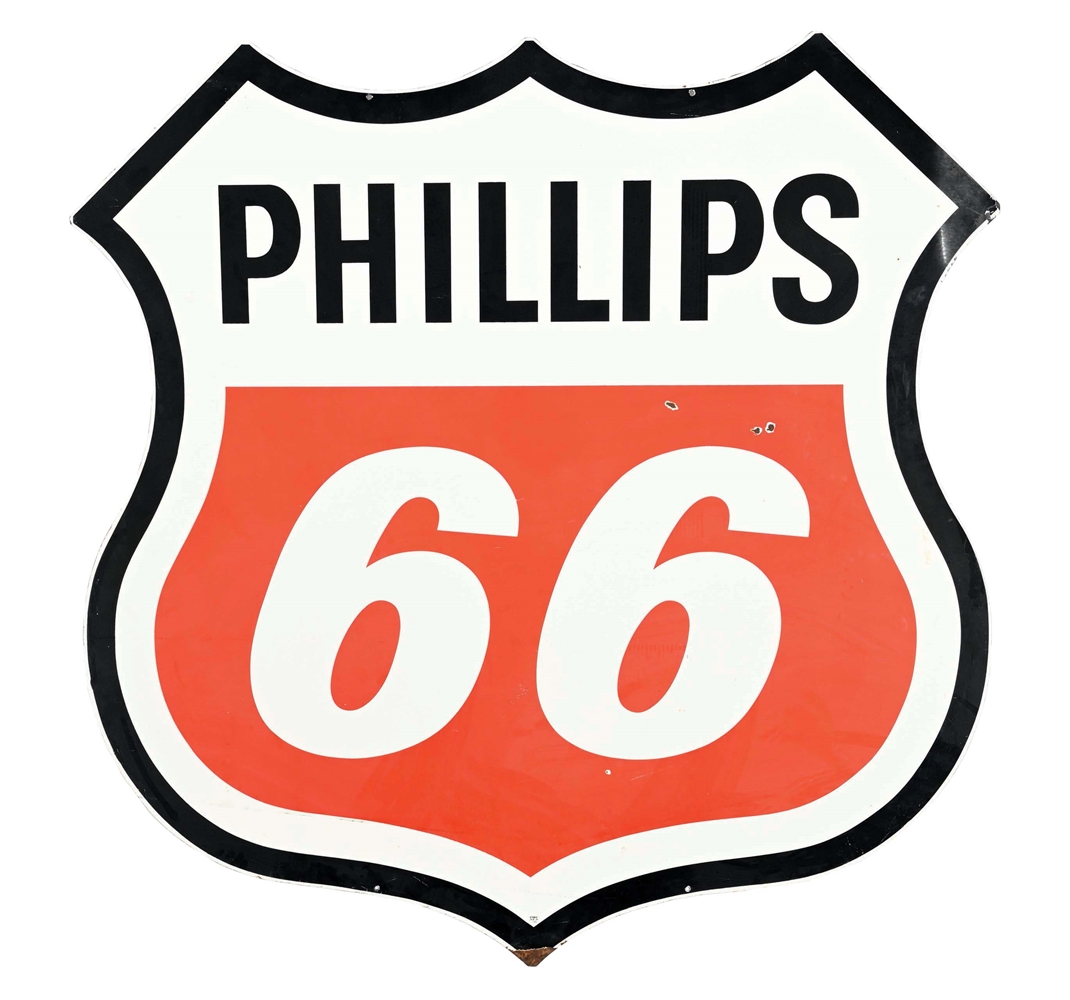 PHILLIPS 66 PORCELAIN STATION IDENTIFICATION SIGN.