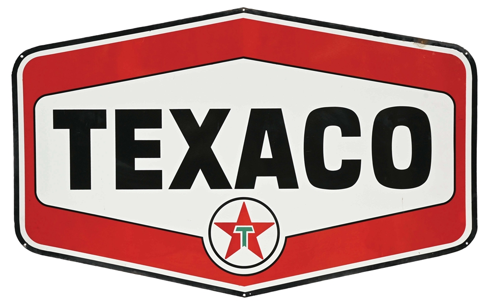 TEXACO PORCELAIN SERVICE STATION IDENTIFICATION SIGN.