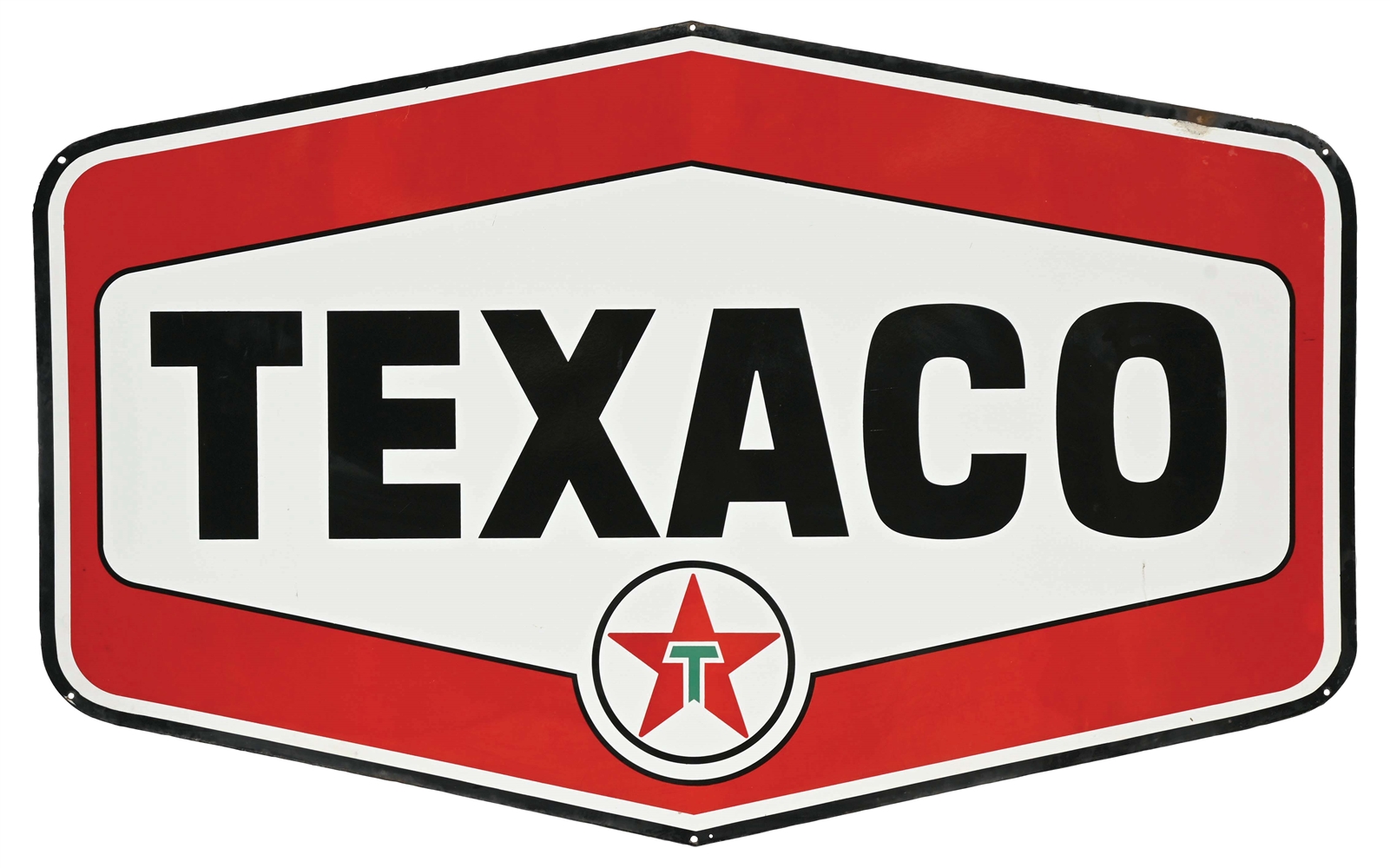 TEXACO PORCELAIN SERVICE STATION IDENTIFICATION SIGN.