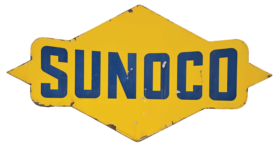 SUNOCO PORCELAIN SERVICE STATION IDENTIFICATION SIGN. 