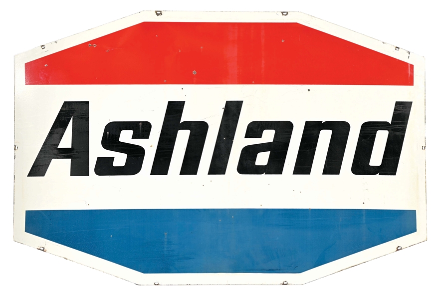 ASHLAND OIL COMPANY PORCELAIN SERVICE STATION IDENTIFICATION SIGN.