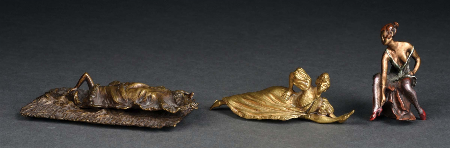 LOT OF 3: BRONZE EROTICA PIECES