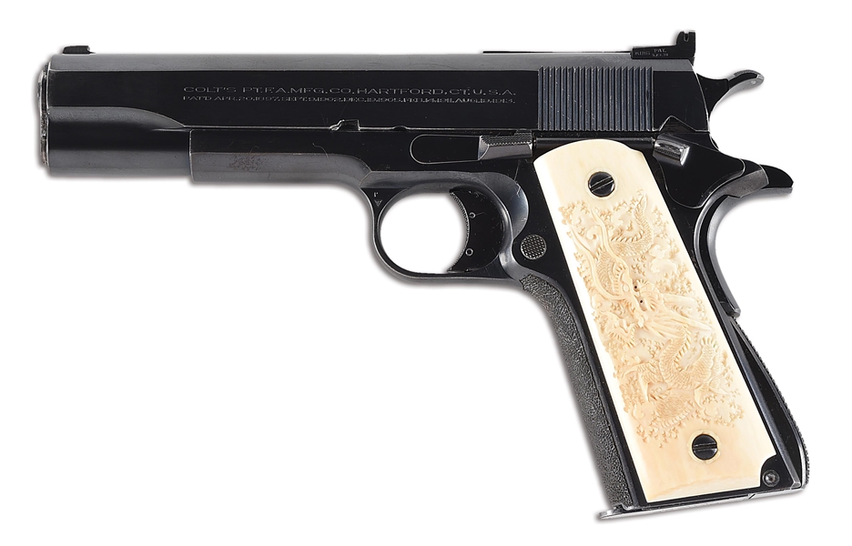 (C) CUSTOMIZED COLT PRE-WAR NATIONAL MATCH GOVERNMENT MODEL .45 ACP SEMI-AUTOMATIC PISTOL.