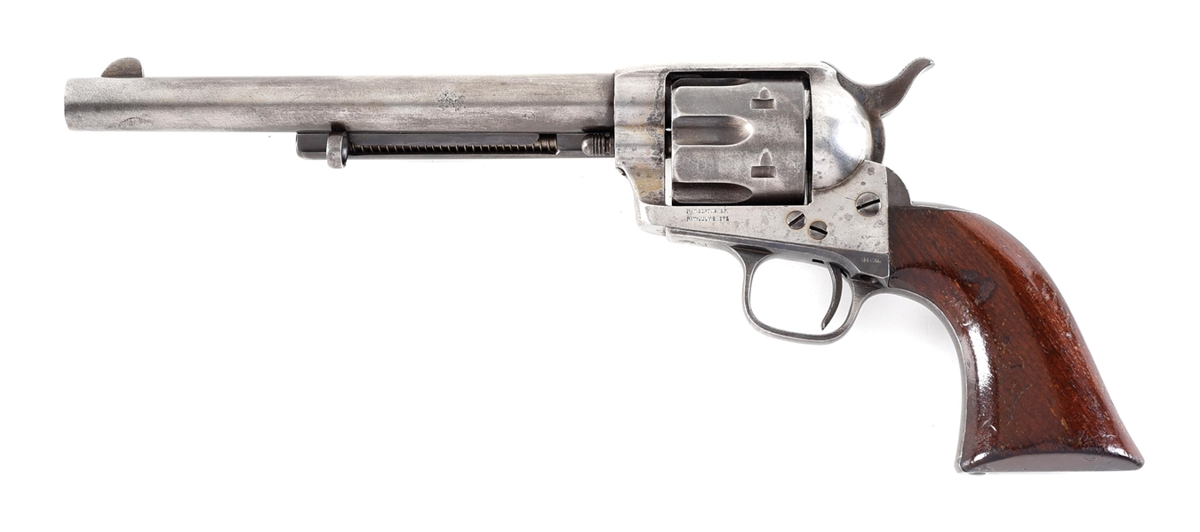 (A) RARE COLT SINGLE ACTION ARMY REVOLVER IN .44 HENRY RIMFIRE.