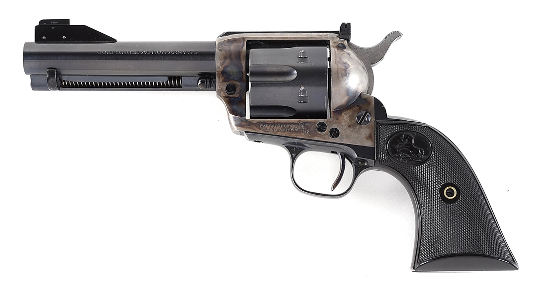 (C) DESIRABLE PRE-WAR COLT SINGLE ACTION ARMY REVOLVER WITH KING SIGHTS.