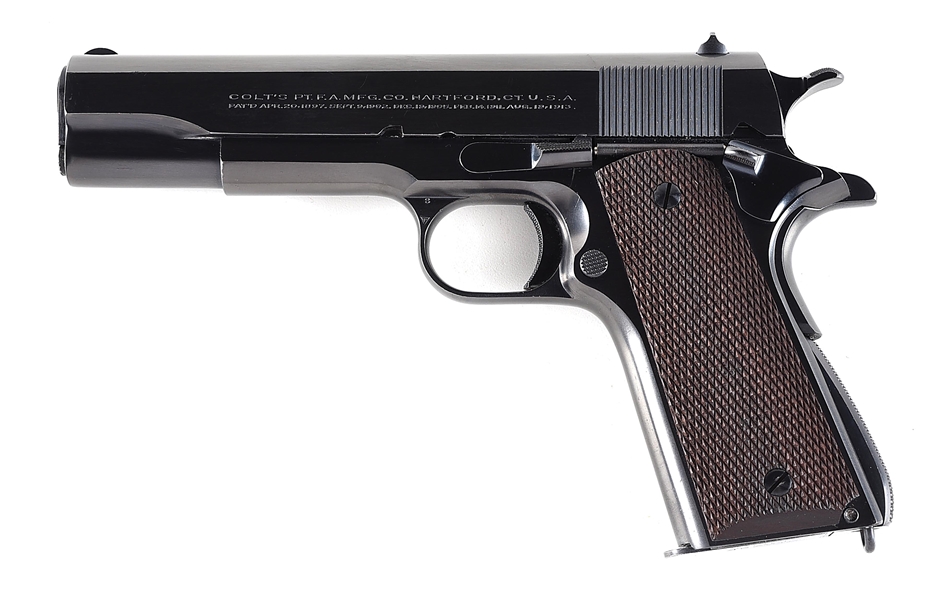 (C) OUTSTANDING INTER-WAR COLT GOVERNMENT MODEL 1911A1 SEMI AUTOMATIC PISTOL (1930).