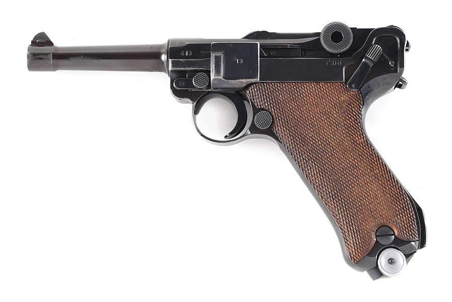 (C) MAUSER "BYF 41" CODE P.08 LUGER SEMI AUTOMATIC PISTOL.