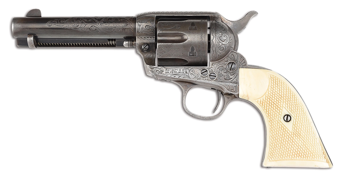 (C) FACTORY ENGRAVED COLT SINGLE ACTION ARMY REVOLVER SHIPPED TO ST. LOUIS.