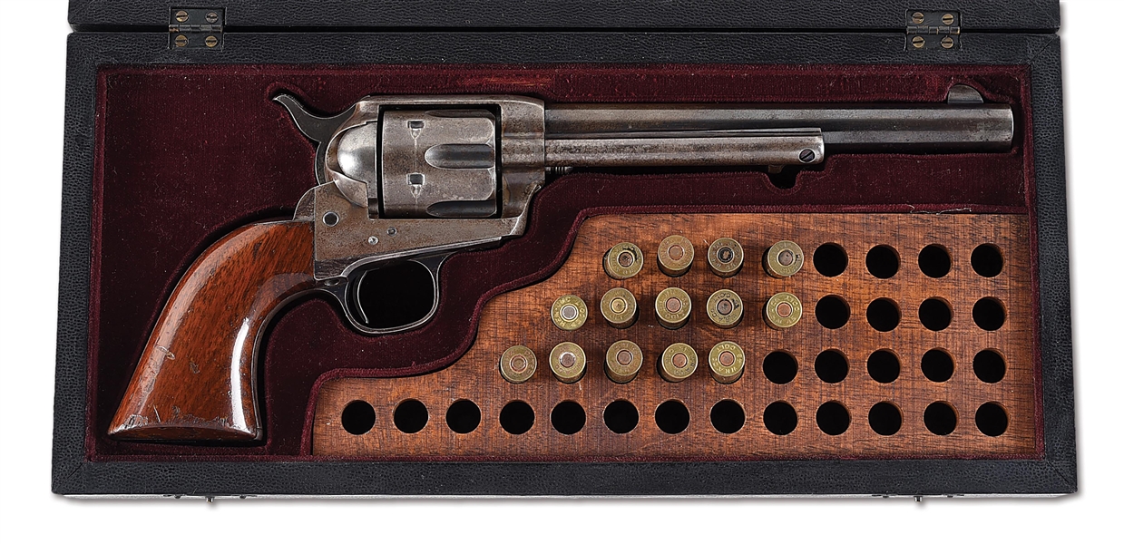 (A) COLT SINGLE ACTION ARMY REVOLVER IN CASE.