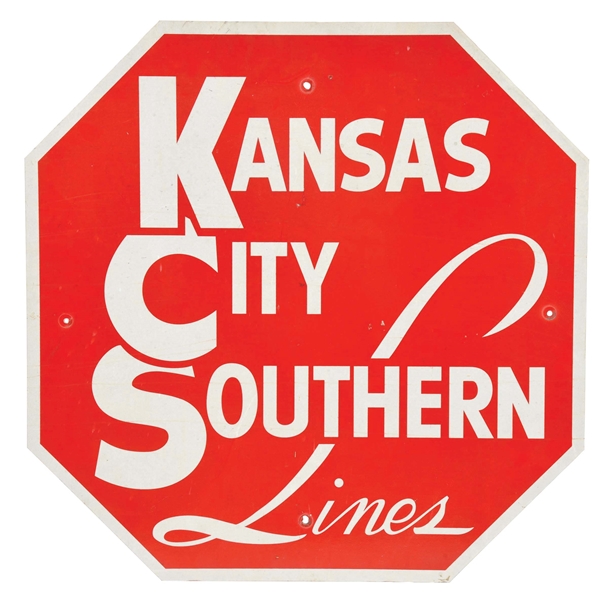 KCS RAILROAD SIGN.