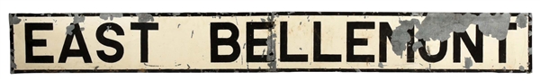 "EAST BELLMONT" SIGN.