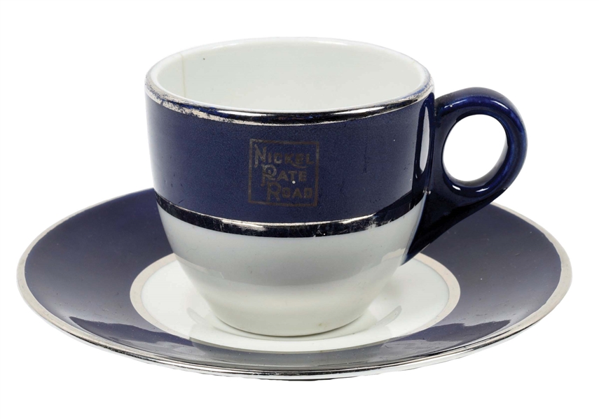 NICKEL PLATE DEMITASSE SET.