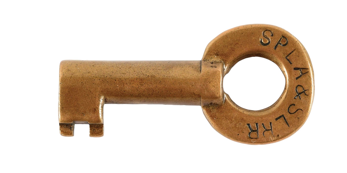 SPLA & SLRR BRASS RAILROAD KEY.