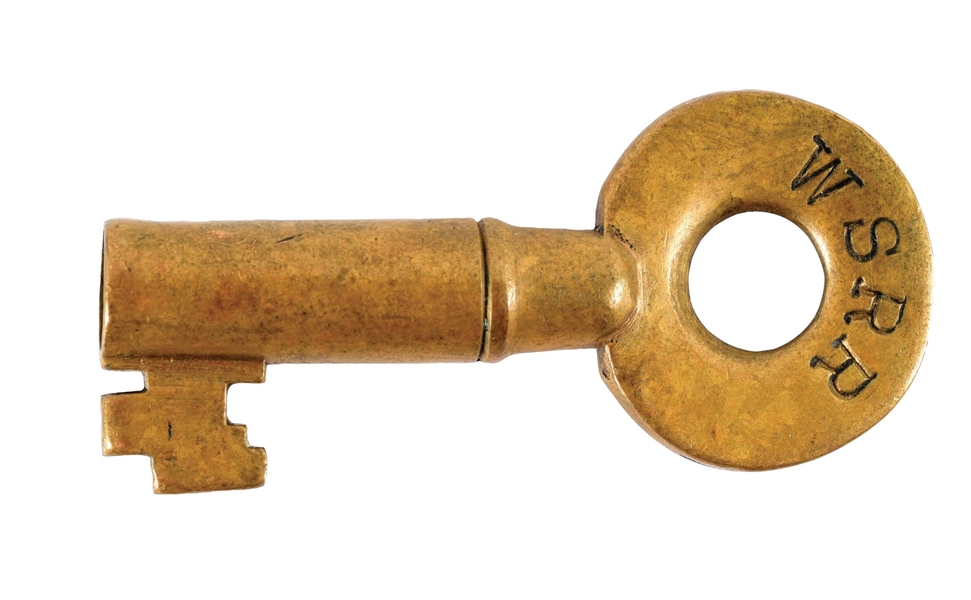 WS RR BRASS RAILROAD KEY.